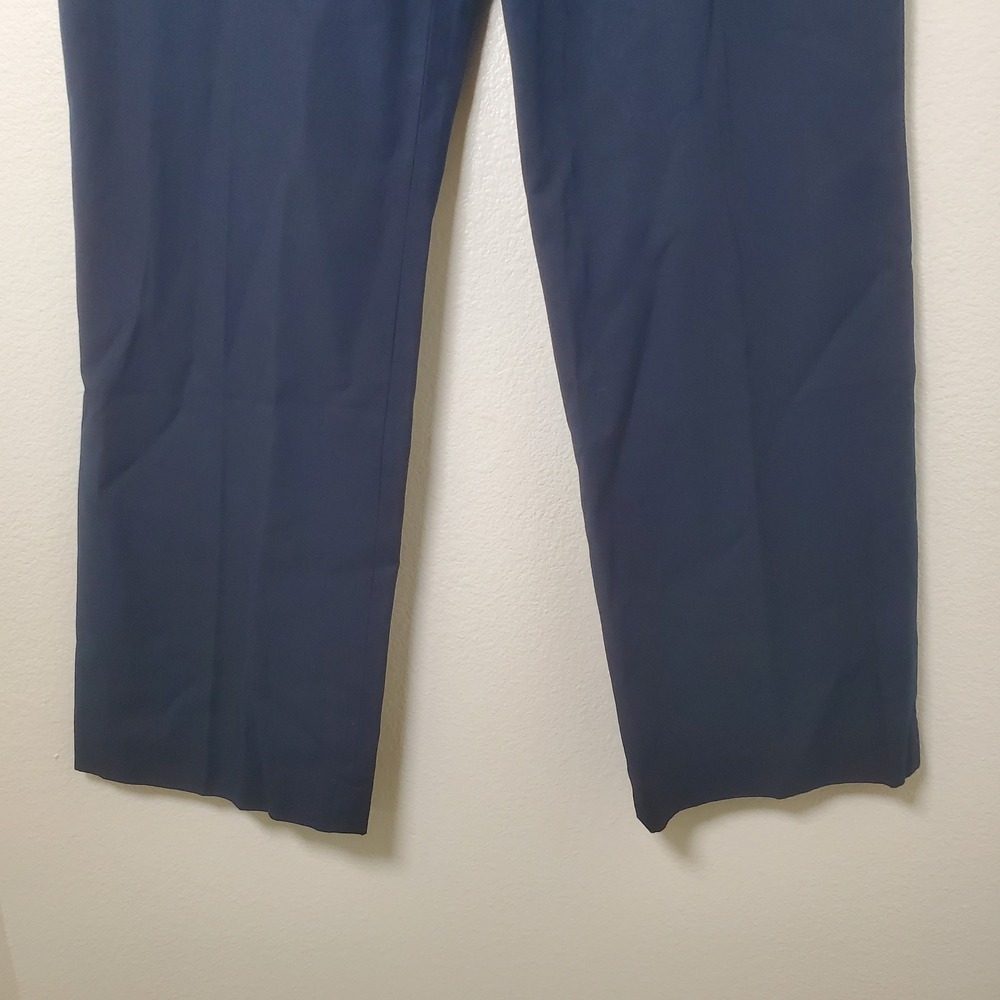 Lauren Ralph Lauren Navy Blue Cotton Trouser Pants Straight Leg Womens Size 14 - Picture 5 of 10